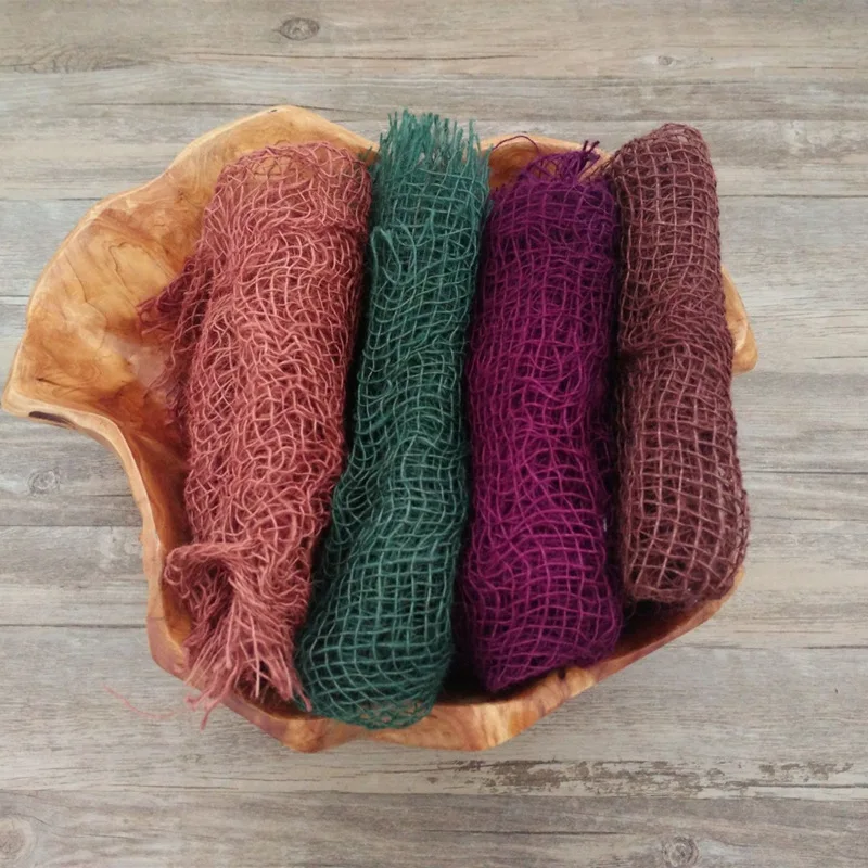 Jute layer blanket photography props,Dyed colorful jute,basket filler cushion blanket