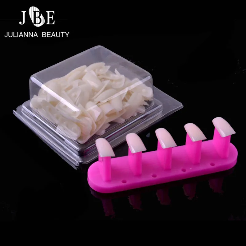 100pcs Oval/Square Plastic Nail Tips Adjustable Nail Art Model Hand Practice Training Display DIY Nail Training Manicure Tools