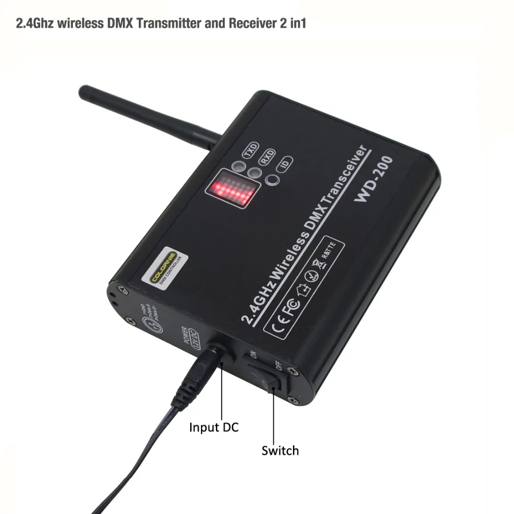 2.4Ghz 무선 DMX 수신기 및 송신기 컨트롤러, 양방향 LED 무대 조명 컨트롤러, 2 in 1, 새로운 스타일