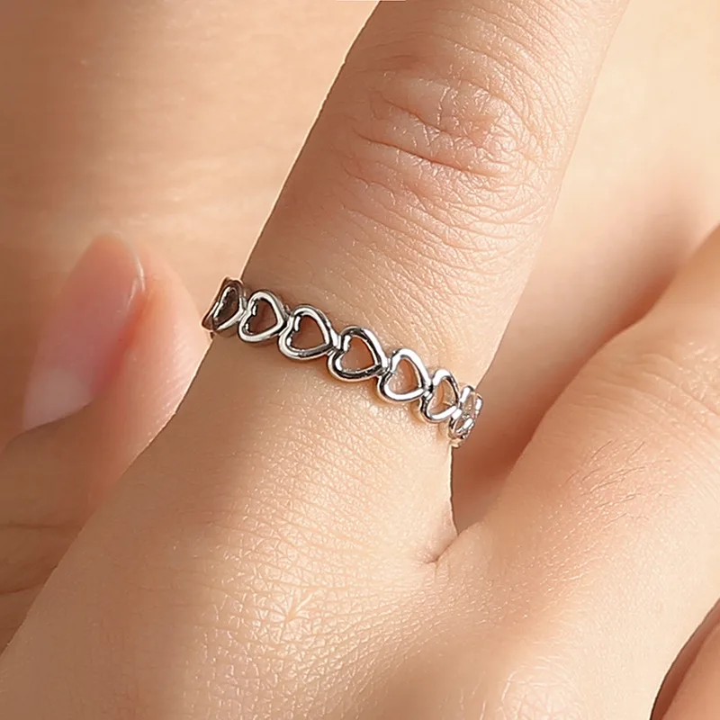 R022 New Originality Fashion Hollow Out Heart  Alloy Finger Rings,Popular Jewelry Wholesale