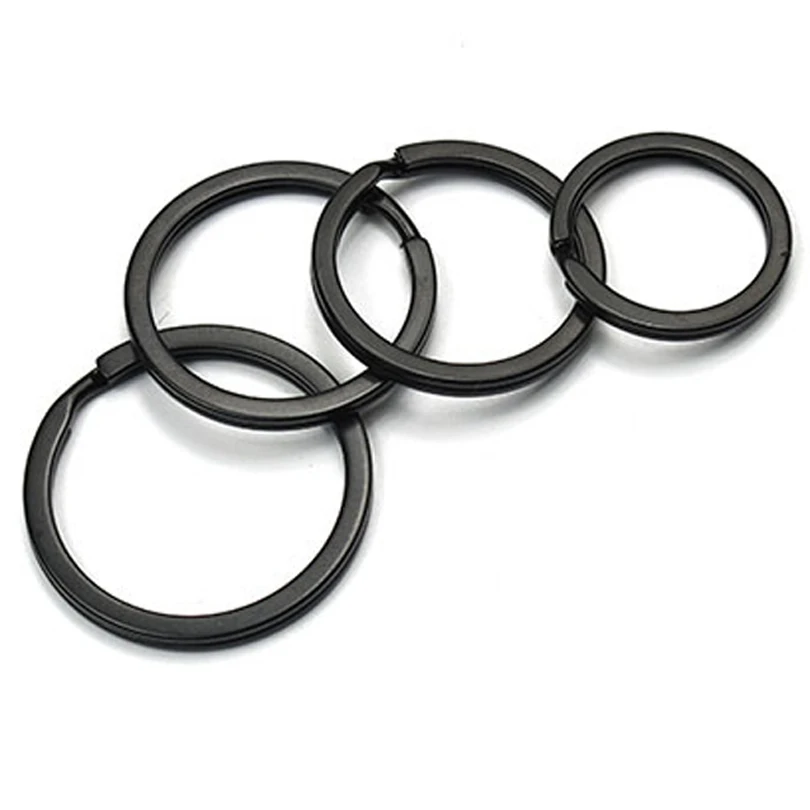 10PCS Metal Keyring Round Split Key Rings Chain 10MM 25MM 28MM 30MM 32MM