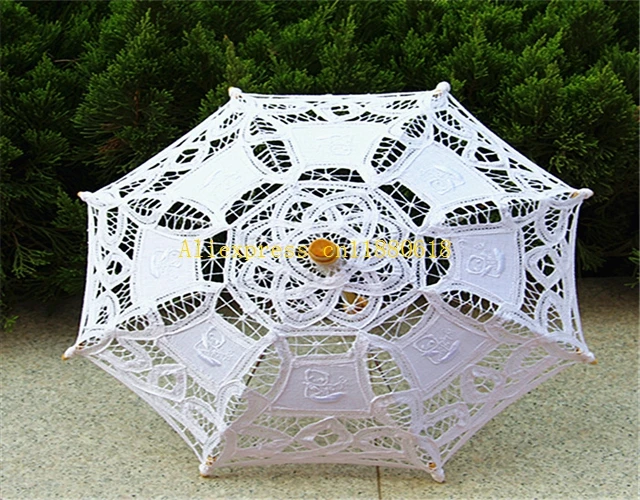 

50pcs/lot Free Shipping Wedding Party festival umbrella lace parasol Handmade Girl Children Dance Umbrellas 7 colors for choice