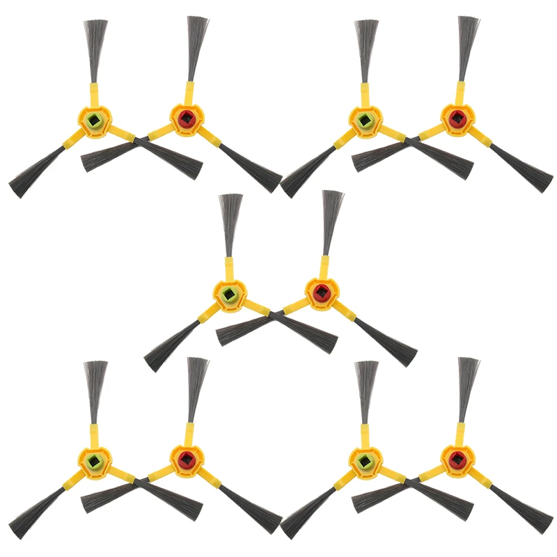 جديد 10 أزواج من 5 L + 5 R الجانب مجموعة الفرش لاستبدال Ecovacs DT85 جهاز إزالة الغبار جهاز آلي لتنظيف الأتربة قطع الغيار