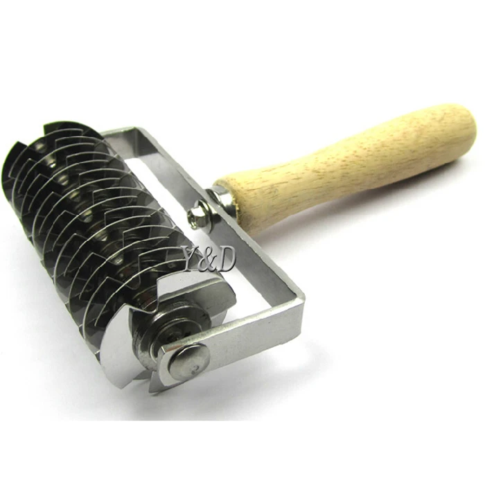 Metal Durable Pizza Tools Net Cutter Dough Stainless Steel Roller Lattice