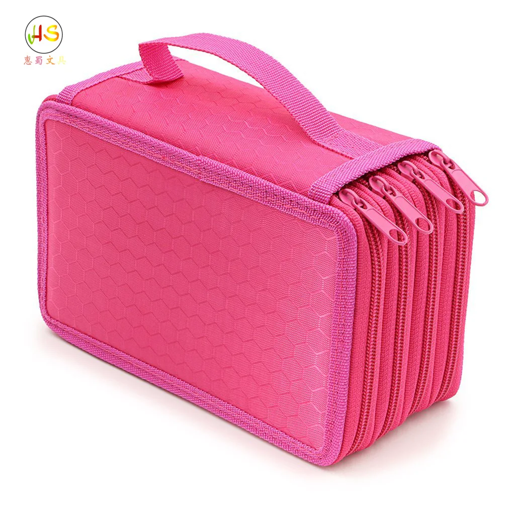 Professional Coloring Four-layer Pencil Bag Square Sketch Color Pencil Case 72 Holes Pencil Pouch