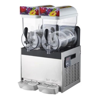 

Juice Dispenser Ice Slush Machine Volume 15L*2 with Double Refrigeration Cylinders