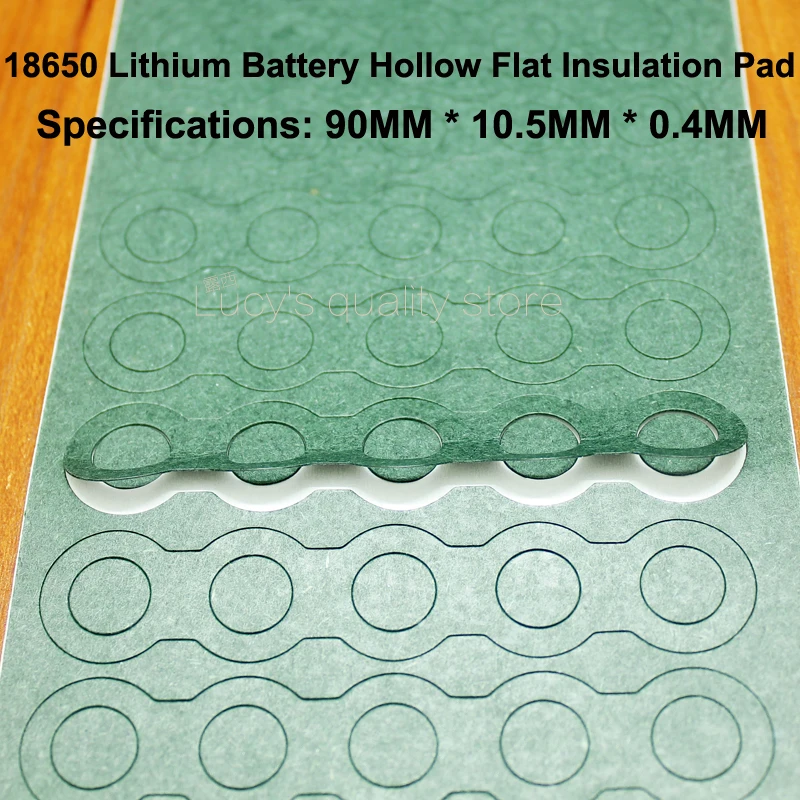 100pcs/lot 18650 lithium battery positive insulation gasket meson 5S hollow flat head paper insulation pad battery accessories