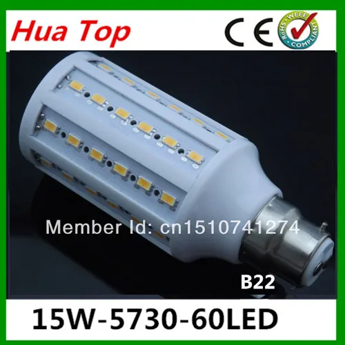 

Wholesale lampada 10x15w E27 E14 B22 60Led 5730 Smd 220v Corn Bulb Light Maize Lamp Lighting white/Warm White lamps and lanterns