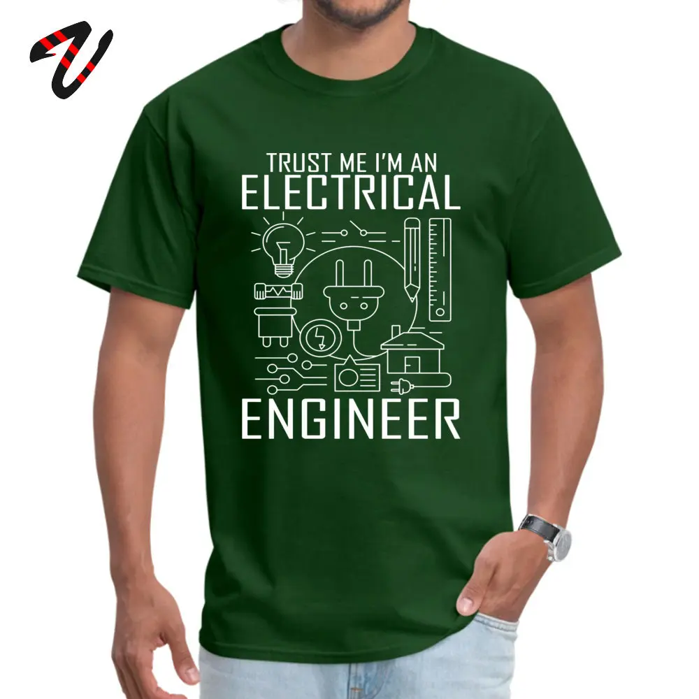 2024 Popular T-shirt 100% Cotton Men Tops T Shirt Trust Me I Am an Engineer Geek Quote Tees High Street Black White Tshirt Funny image 2