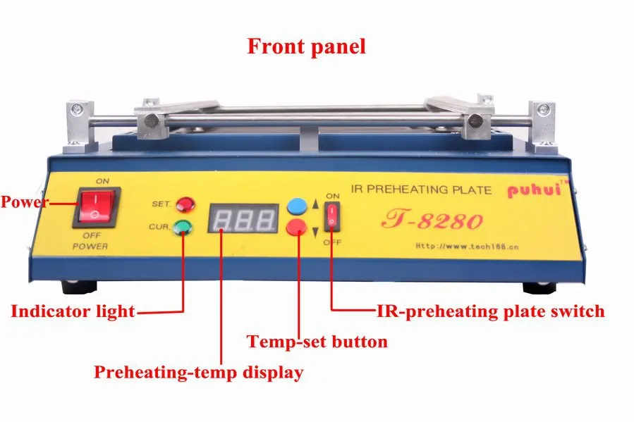 Stazione della rilavorazione del preriscaldatore SMD del pwb della stazione 110V /220V Puhui T-8280 della saldatura di IR