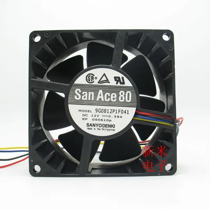 

USED SANYO DENKI SAN ACE 8038 8CM 12V 0.58A 2U server ATX 9G0812P1F041 silence cooling fan