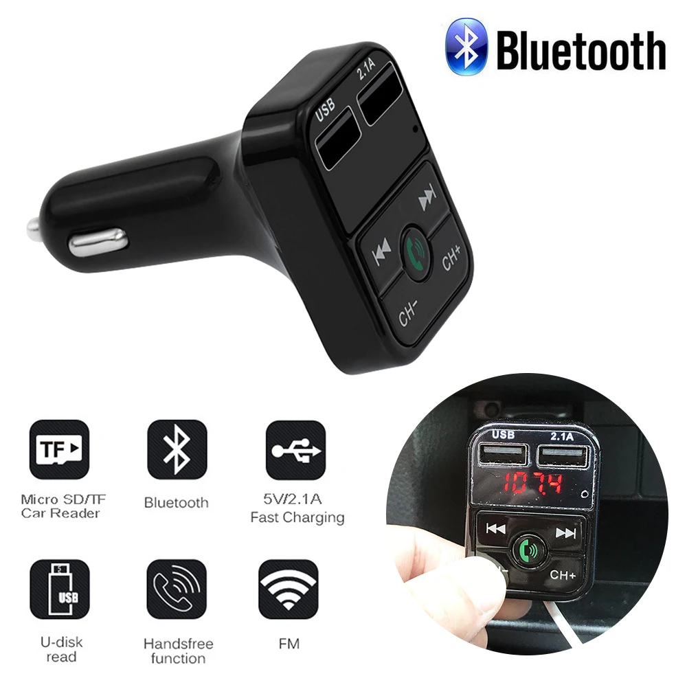 

Multifunctional Car Mp3 Player Auto Audio Handfree Bluetooth Kit Automobile FM Transmitter Car Charger Adapter Accessories