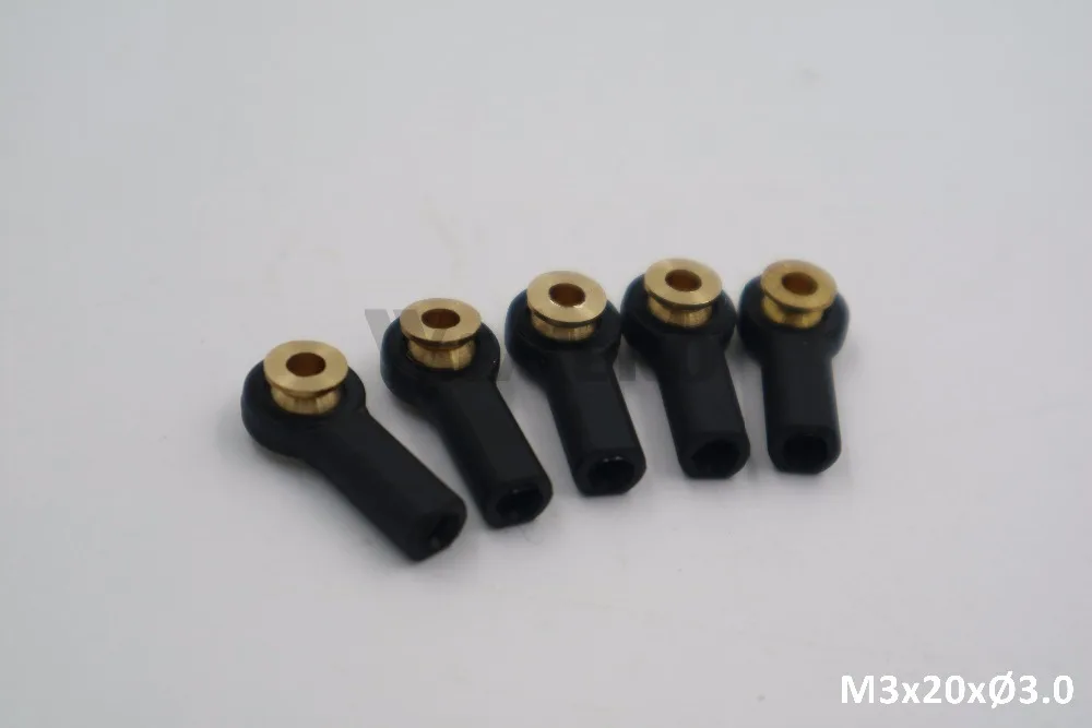 

5pcs Short Type Hexagon Ball Linkage with Washer M3.0*H6*L20*D3.0mm