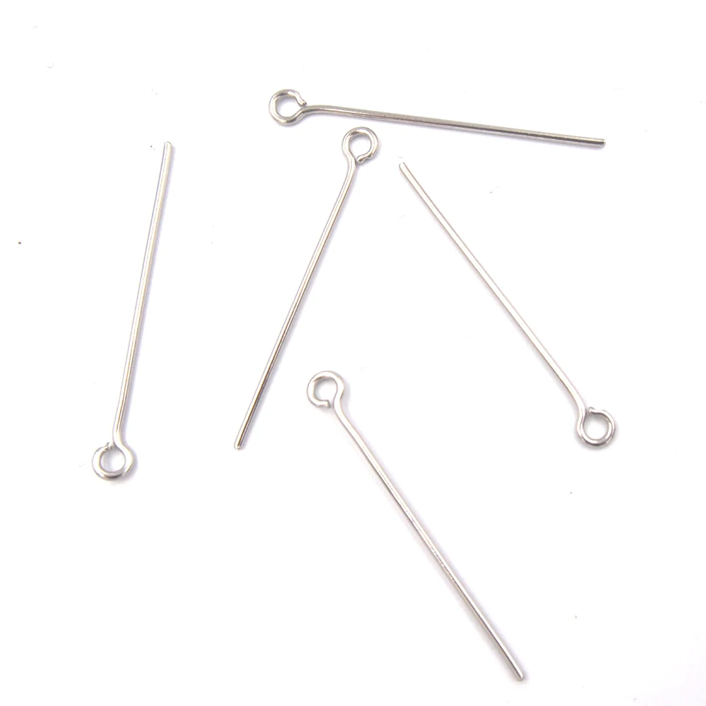 

18/20/25/30/32/35mm 100pcs Jewelry Making Headpins Head Pins for DIY Accessories Beadwork Needlework Necklace Bracelet Earrings