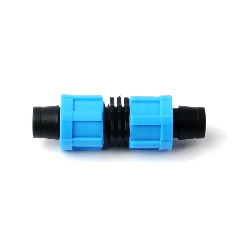 5pcs Outer Diameter 16 mm Drip Tape Straight Connector Thread Lock Blue Connector For Garden Irrigation Watering Cleaning