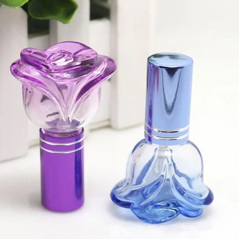 6ml Rose Glass Spray Empty Perfume Bottle Crystal Clear Perfume Bottle Parfums Vaporizador