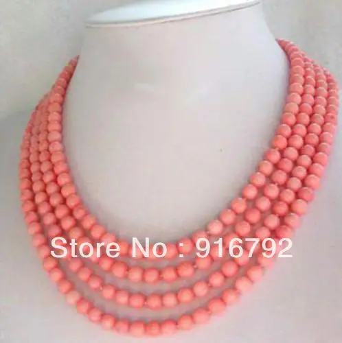 moda fios 67 mm rosa coral colar 01