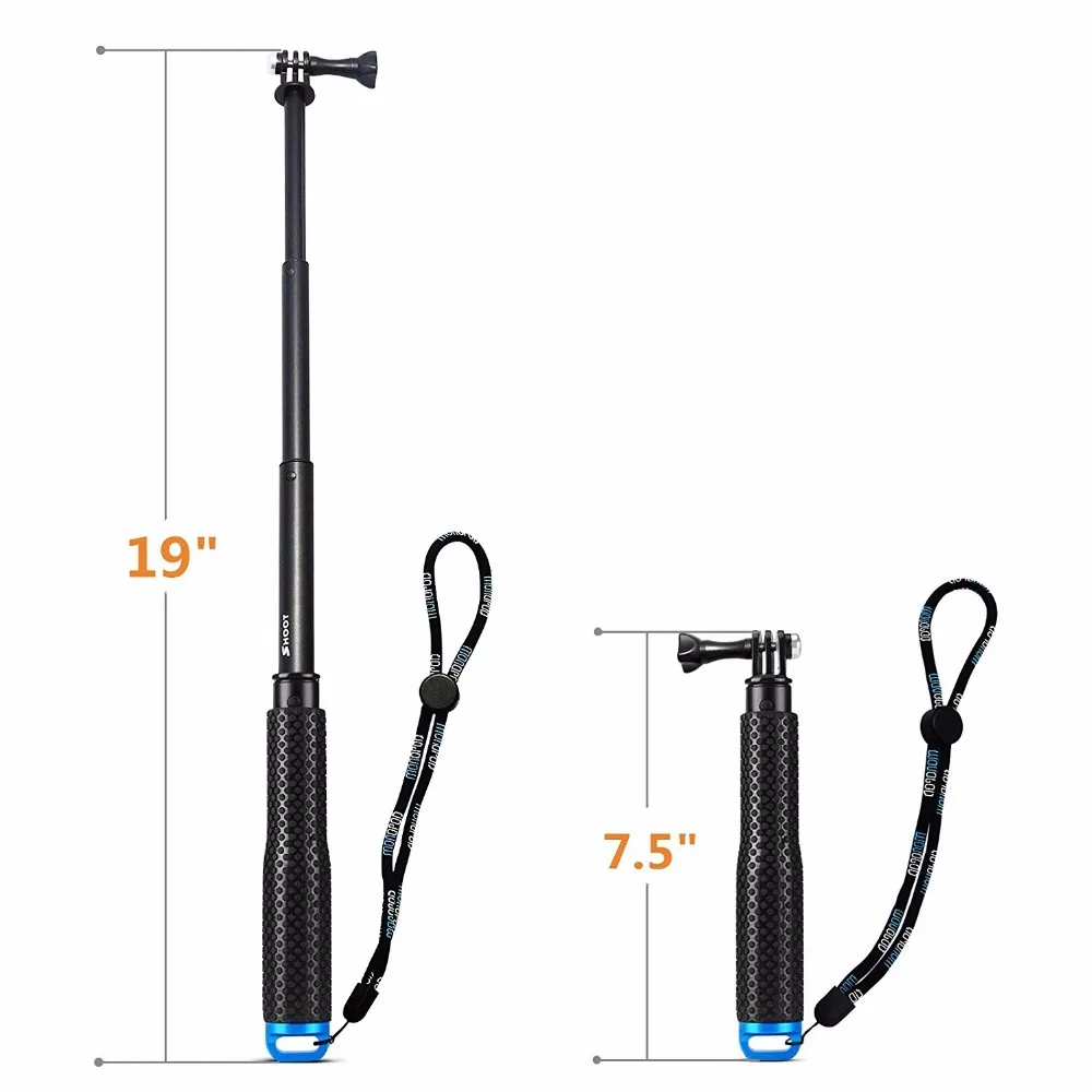 19-49cm Portable Selfie Stick Extendable Monopod for Sony Action Camera HDR-AS100V AS300R AS50 AS200V X3000R AEE