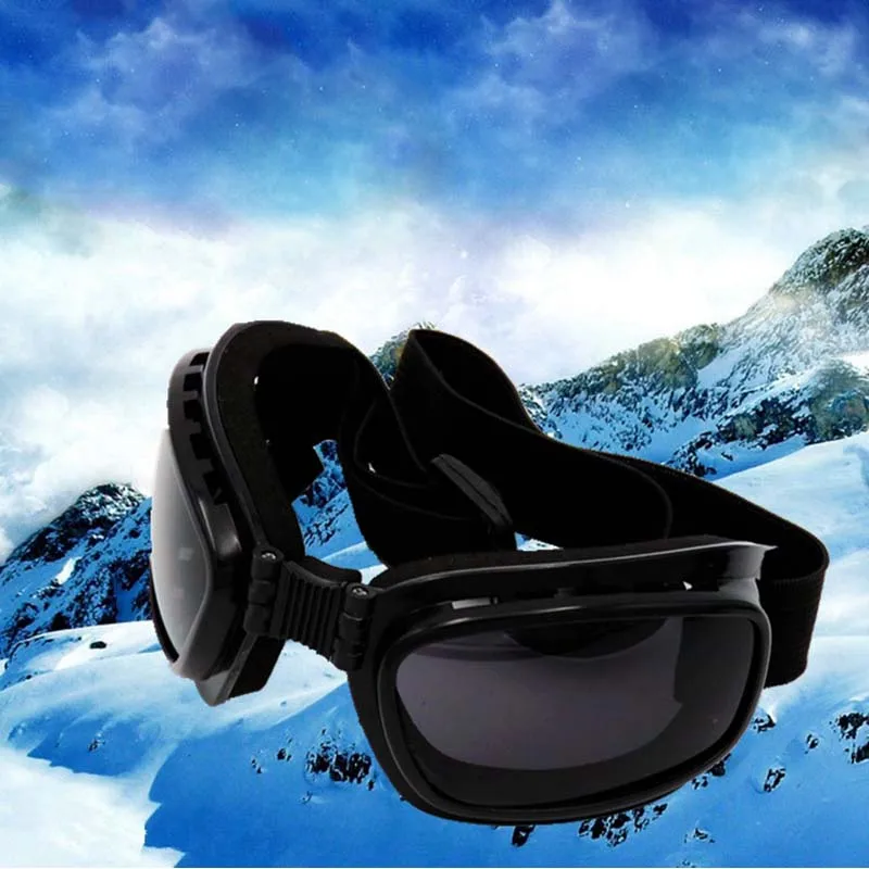 Gafas de esquí plegables para hombre y mujer, lentes de bolsillo a prueba de viento para deportes al aire libre, ciclismo, Snowboard, accesorios