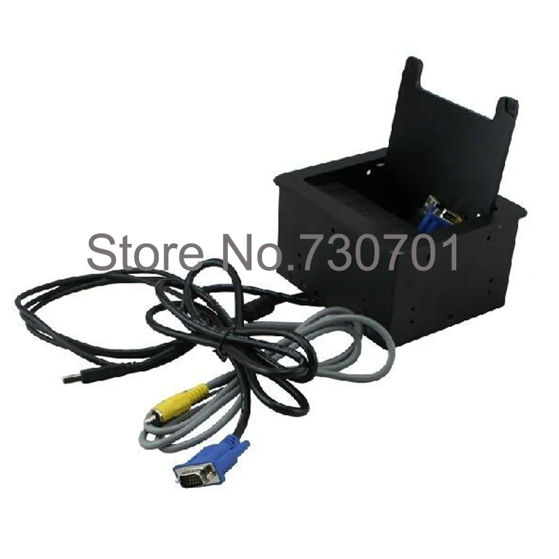 

Short brush cable cubby desktop pumping box / aluminum brushed pumping box / desktop socket 1 universal power + 4 cable holes