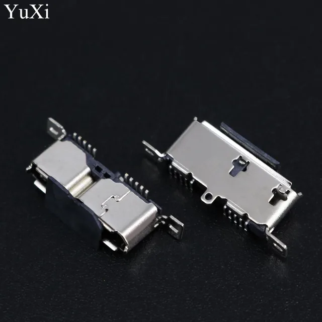 YuXi 2 szt. Micro USB 3.0 Jack Sockect złącze ogonowe żeńskie 180 stopni pionowy Port ładowania interfejs mobilnego dysku twardego