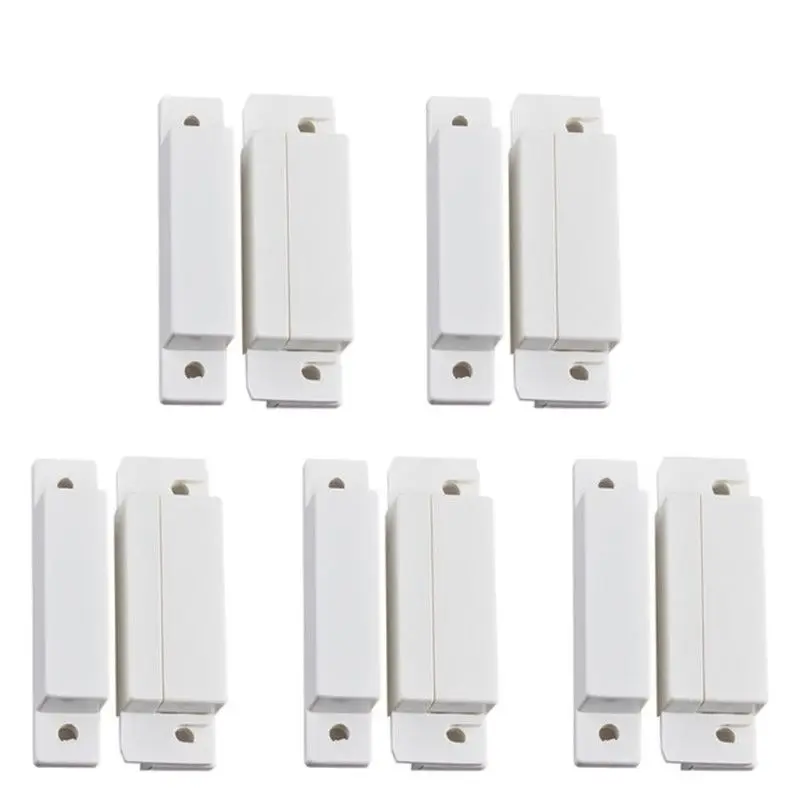 10Pair Wired Door Window Sensor Detector Magnetic Door Contact Sensor Switch For Burglar Alarm System Kit