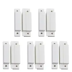 Wired Door and Window Sensor Magnético para Sistema de Alarme Anti-roubo, Contact Switch Kit, 10Pair