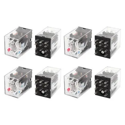 

AC 24V Coil Power Relay Red LED 11 Pin 3PDT 3NO 3NC HH53P-L 8 Pcs