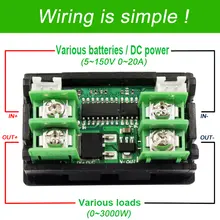 Digital DC Current Volt Amp Watt Meter LCD #2