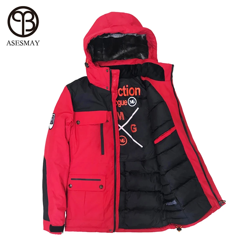 Asesmay 2021 men winter jacket men's padded parka thickening warm hooded mens fashion down cotton brand jackets free shipping