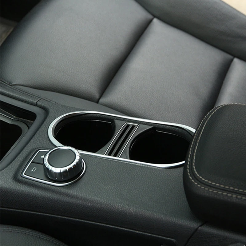

Car Water Cup Holder Cover Center Console Water Cup Holder Trim Cover Silver for Mercedes-Benz A/CLA/GLA class 13-17 1PCS