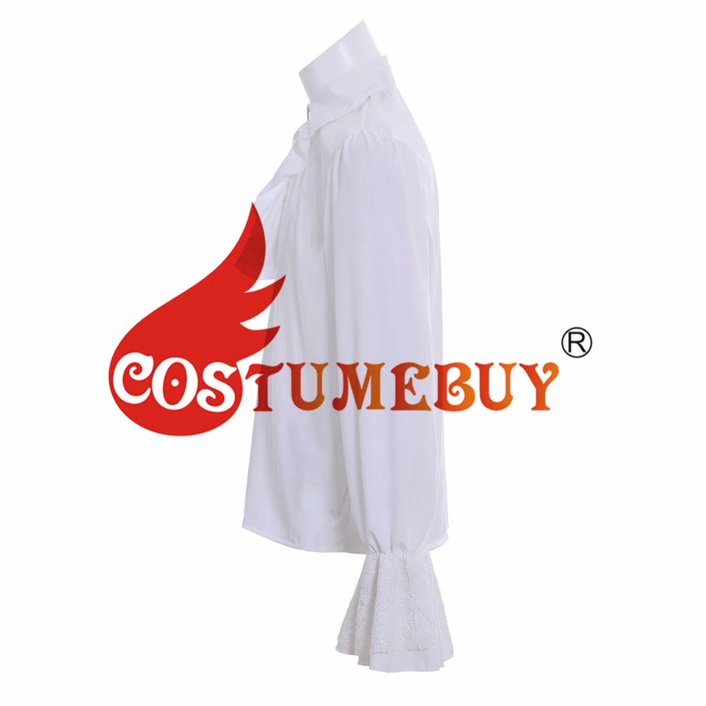 Costumebuy Middeleeuwse Mens Pirate Bloses Rococo Retro Ruche Overhemd Victoriaanse Tudor Prins Shirt L920