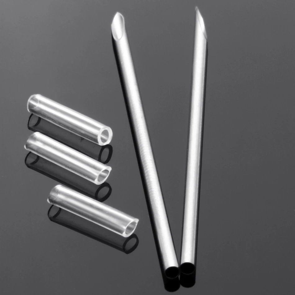 10Pcs/lot Surgical Steel Tri-Beveled Medical Needles Sterilized Body Piercing Needle Sterile 14G16G18G20G Supply Body Jewelry