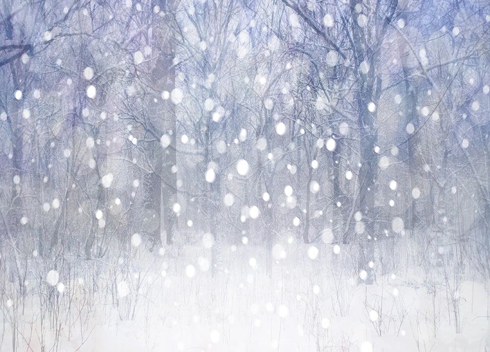 خلفية تصوير شتوية للكريسماس ، خلفية زينة لحفلات الكريسماس ، للأطفال ، استوديو الصور ، إكسسوارات ، غابة الثلج ، B138