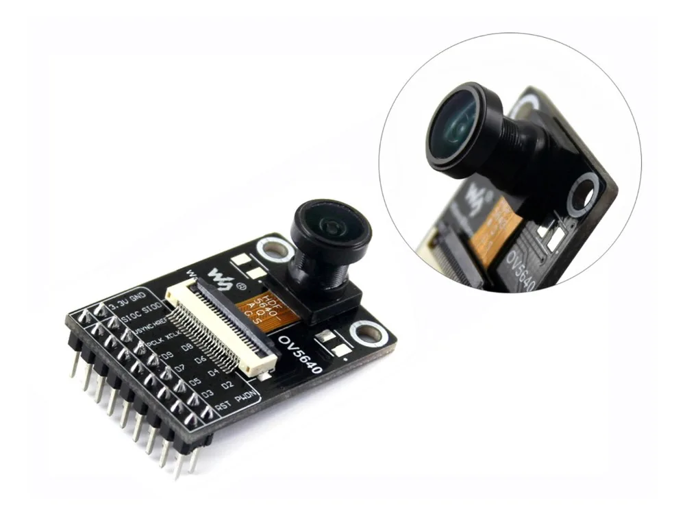 

Camera Module Based on OV5640 Image Sensor, 5 Megapixel (2592x1944), Fisheye Lens to Achieve 170 Degree Diagonal