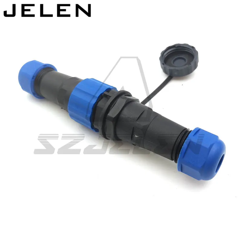 SD16 Waterproof Connector 2 3 4 5 6 7 9pin Male and female connector IP68, SP16 LED power cable Docking  connector