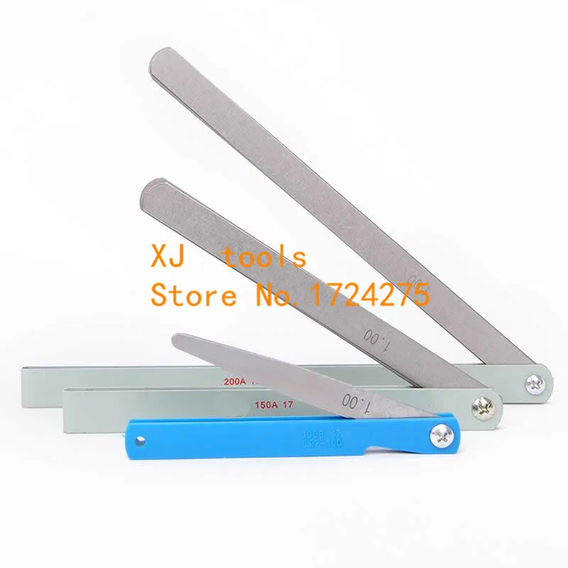 100mm 150mm 200mm 17 Blade Metric Feeler Gauge 0.02-1.00mm Gap Filler Thickness Measurement Tool