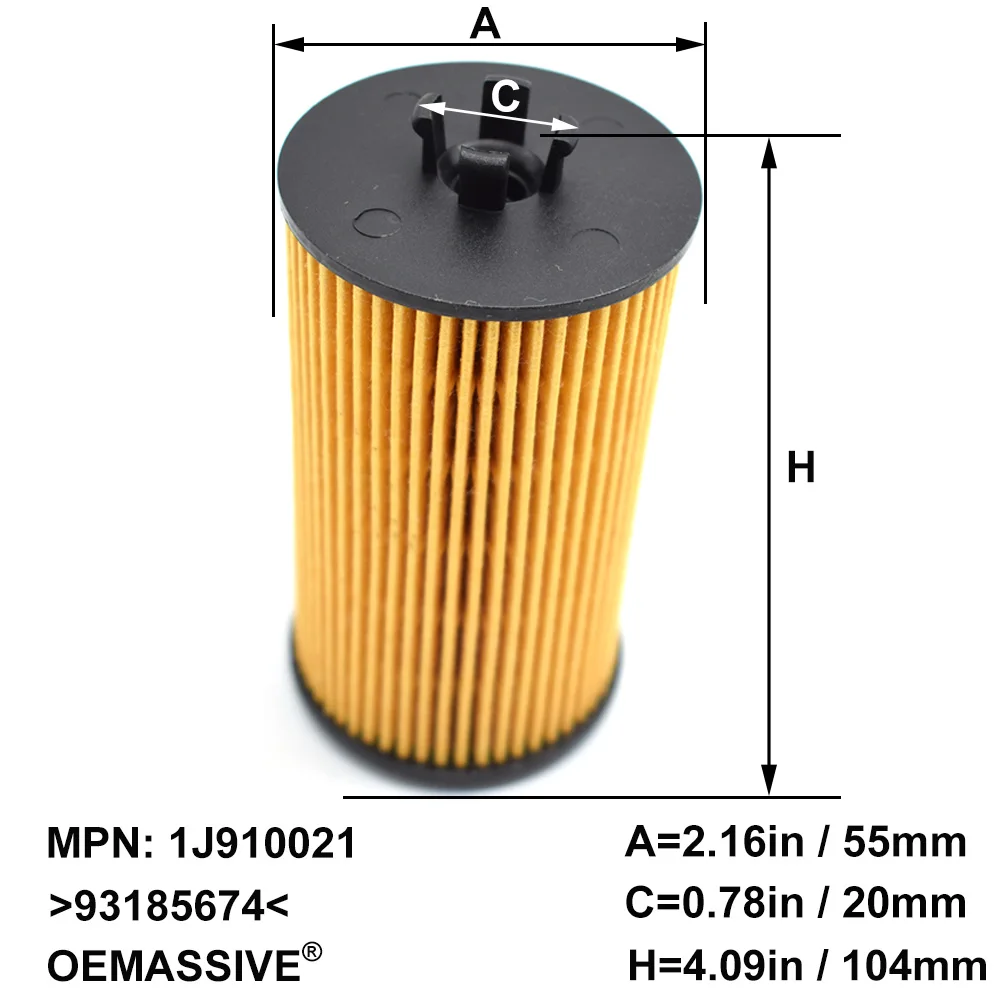 Oil Filter 93185674 For Fiat Croma 2005 2006 2007 208 2009 2010 2011 / Chevrolet Sonic 2012 2013 2014 2015 2016 2017 2018 1.8L