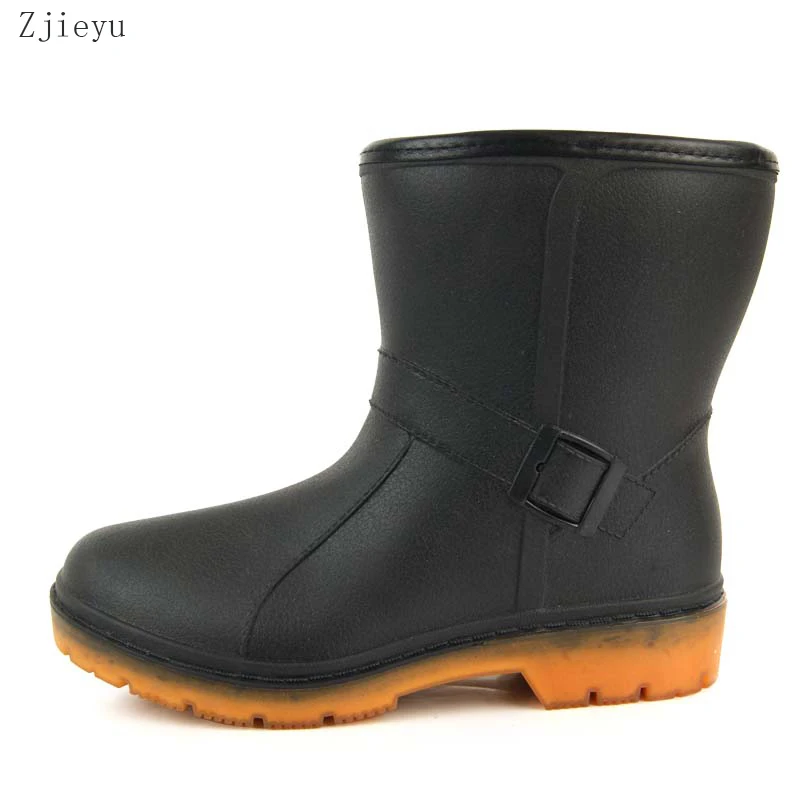 winter men rubbers boots fishing boots galoshes arm galoshes bot with plush rain boots garden asker boots short rain boots