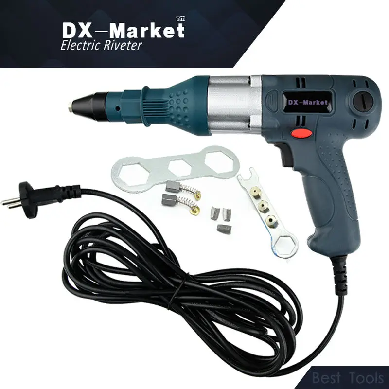 Elektrische Rivet Gun Tool, Boor Adapter Nietmatrijzen, Hoge Kwaliteit Blind Klinknagel Guns Gereedschap, 350W 220V/3.2Mm 4.0Mm 4.8Mm