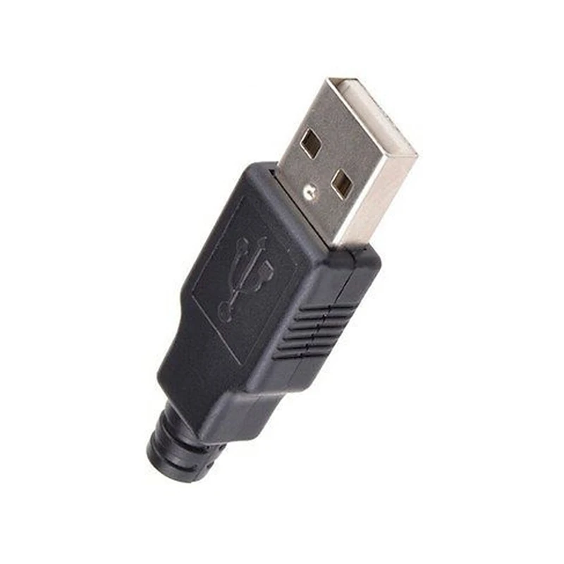Conector USB 2,0 tipo A, adaptador hembra de 4 pines, cubierta de plástico, 1 piezas