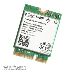 Killer 1550i AC Dual Band 1.73Gbps Wireless  9560NGW NGFF Key E Wifi Card 9560AC 802.11ac BT 5.0 Laptop for Windows 10