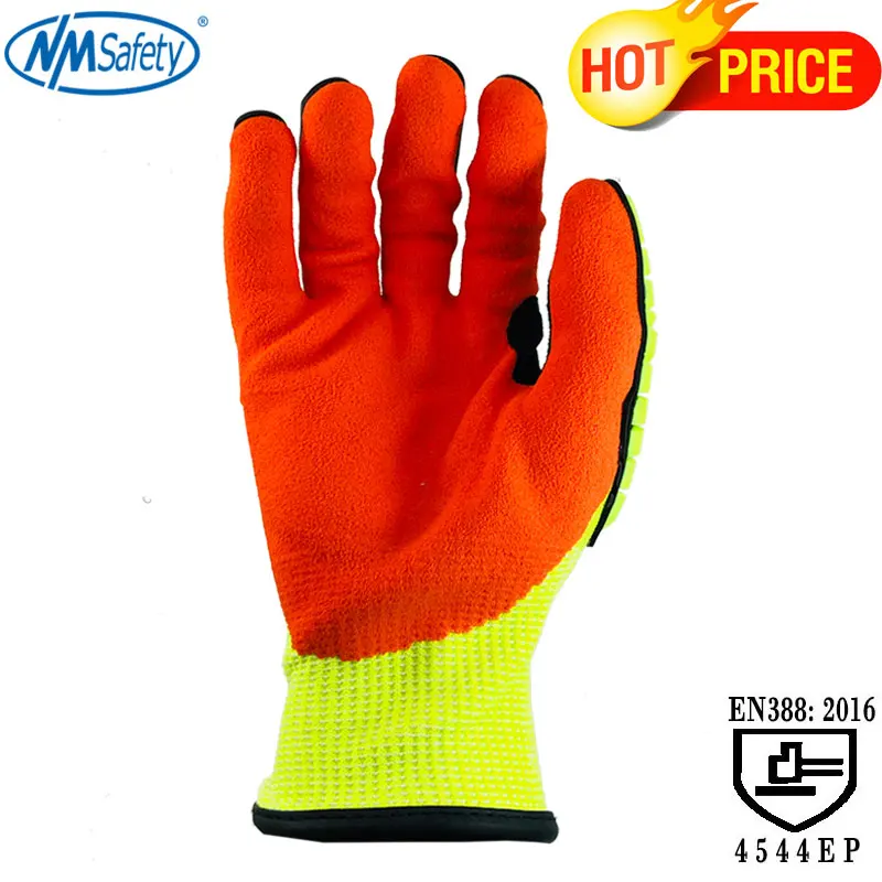 NMSafety-Gants anti-vibration de haute qualité, gants de mécanicien, sécurité au degré de coupure, travail à la main, nouveau, 100%