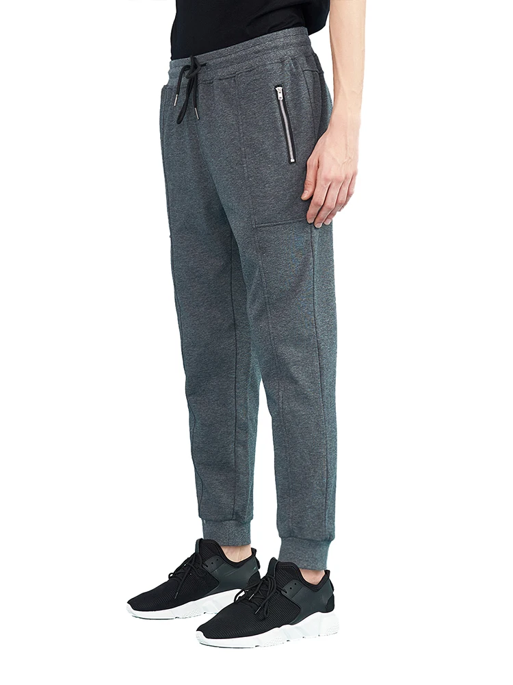 Pioneer Camp US size new close bottom sweatpants men brand clothing male joggers black dark grey AWK802195Y