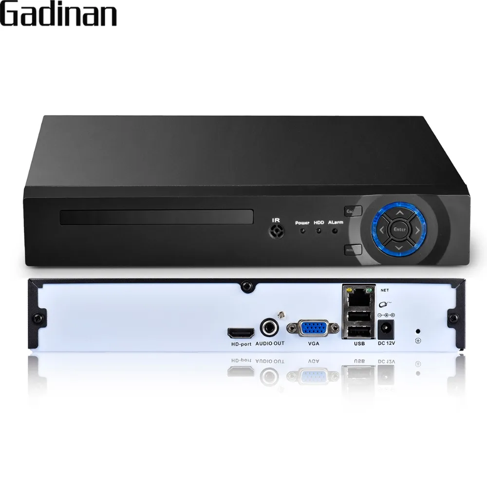 

GADINAN 16 Channel 5MP CCTV NVR Security Network Video Recorder System XMEYE Supports H.265+/H.264 P2P Cloud DDNS HDMI VGA