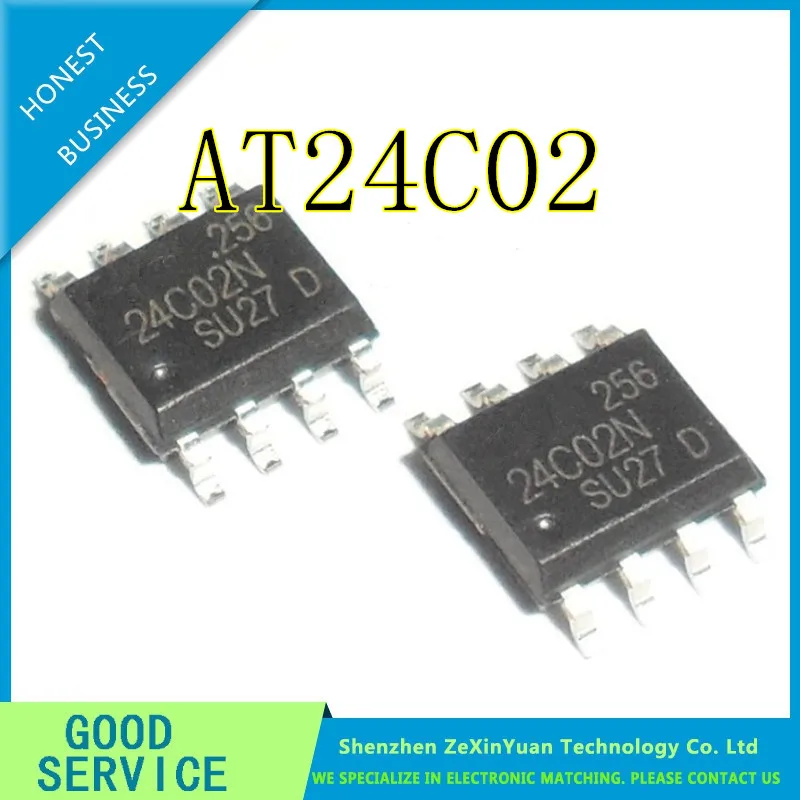 

300PCS/LOT AT24C02 24C02 AT24C02BN-SH-T AT24C02N AT24C02 SOP-8 NEW IC