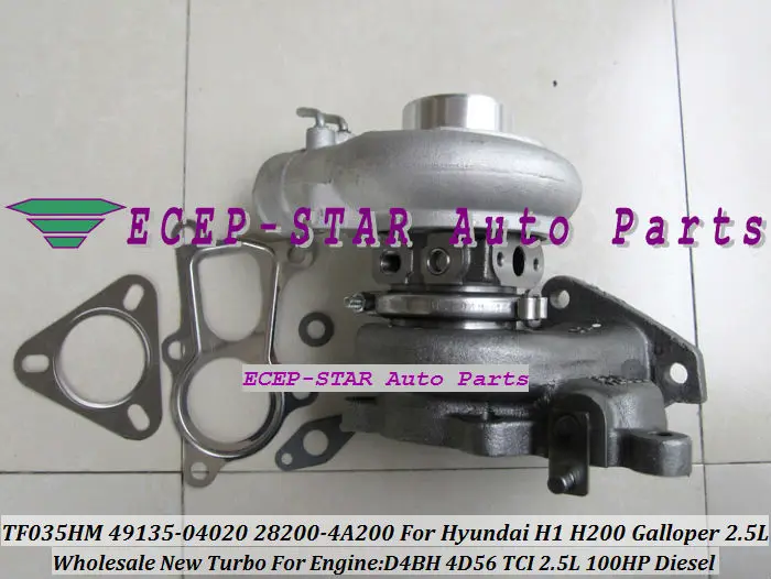 شاحن توربيني TF035 49135-04020 28200-4A200, لسيارات Hyundai H1 H200 Starex Libero Galloper II 2.5L محرك ديزل D4BH 4D56 TCI 100HP