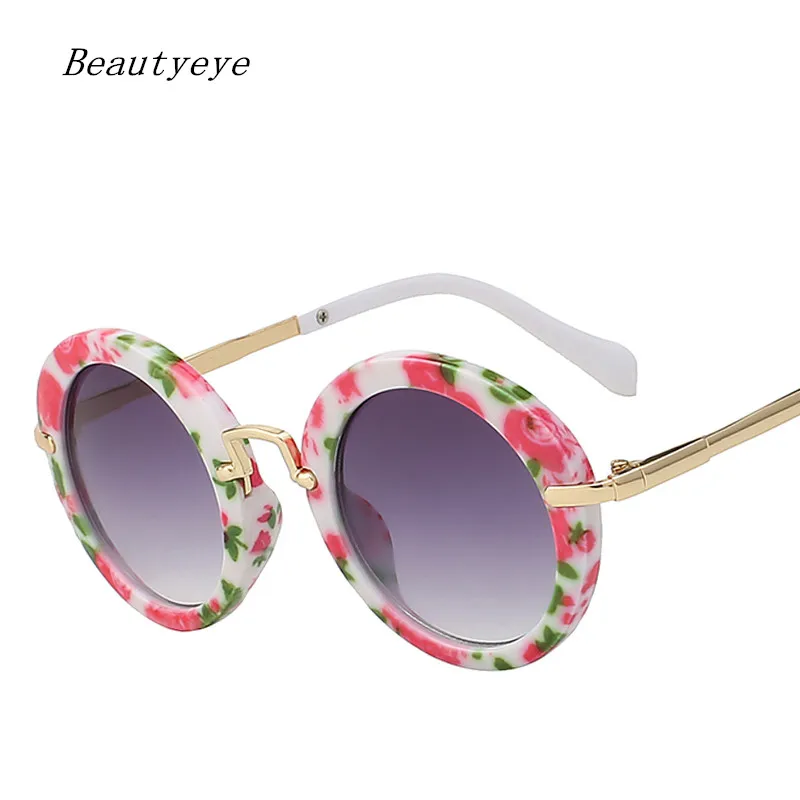 Beautyeye Fashion Round Kids Sunglasses Children Sun Glasses Anti-uv Baby Vintage Eyeglasses Girl Cool 6Color infantil UV400