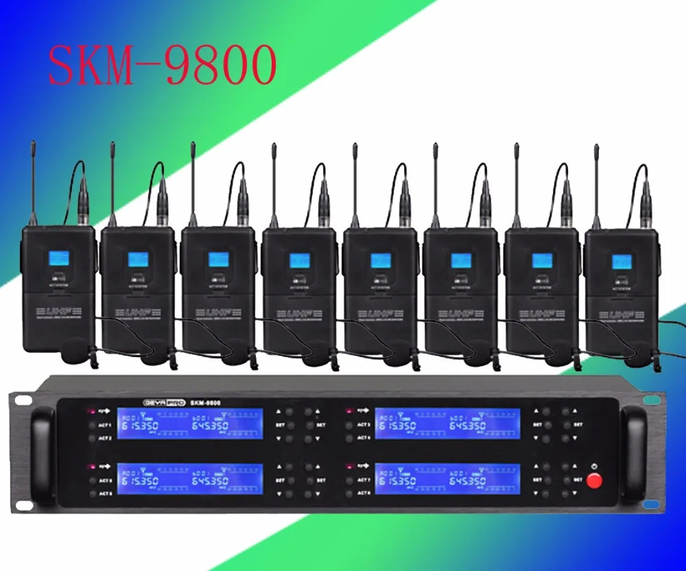 

Free shipping SKM-9800 Pro 8 professional stage performance wireless microphone microphone conference speech