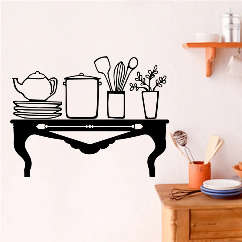 Enjoy Your Cook Time Kitchen Rules Bon Appetit Quotes Wall Stickers For Home Decoration Waterproof Mural Art Diy Vinyl Decals